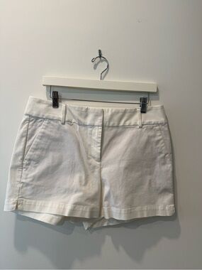 LOFT White Cotton Bermuda Shorts